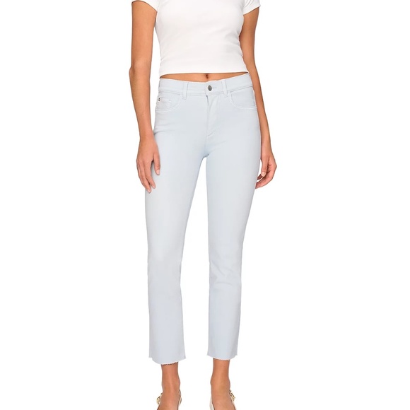 DL1961 Mara Straight Midrise Ankle Cerulean Size 27 - Picture 1 of 12